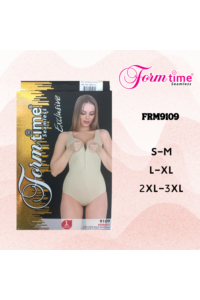 FRM9109 - Siyah - Form Time Agraflı Kalın Askılı Çıtçıtlı Body Korse