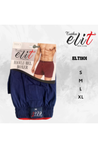 ELT1101 - Lacivert - Elit Erkek Havlu Bel Düz Boxer