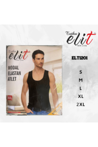 ELT1201 - Beyaz - Elit Erkek Modal Elastan Atlet